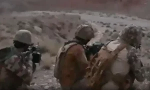 Pakistan security forces conducting Operation Shaban in Balochistan against terrorists.