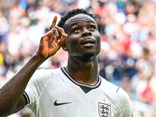 England players celebrate their 6-4 victory over France at the 2026 FIFA World Cup.