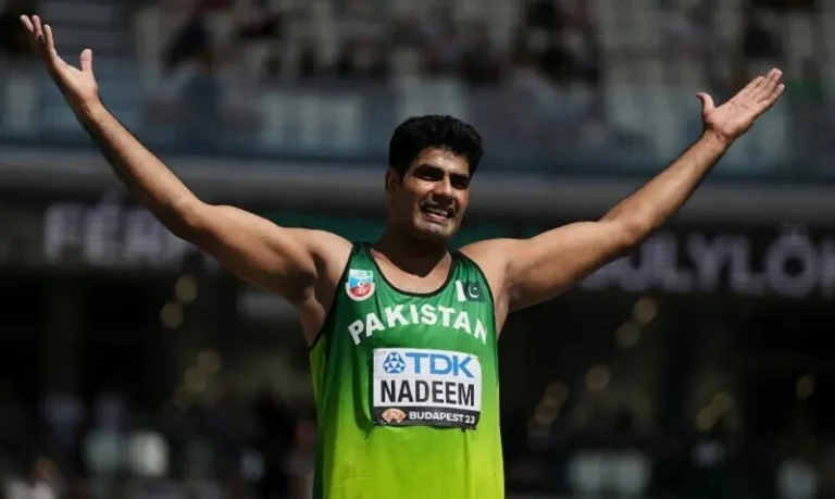 Arshad Nadeem during a training session ahead of the Commonwealth Games