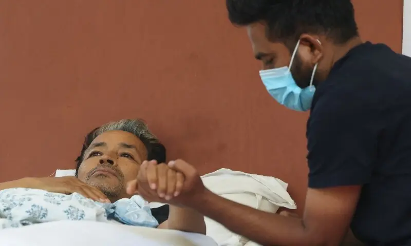 Indian activist Sonam Wangchuk is taken to hospital after being removed from a protest site.