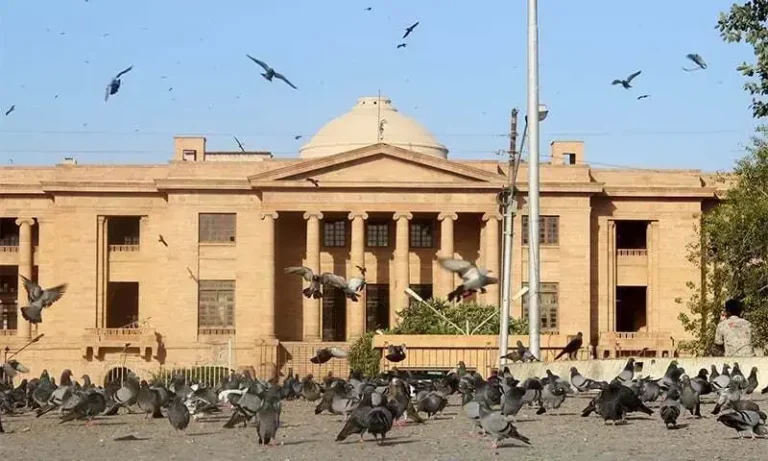 Sindh High Court building in Karachi hearing a case on the Illegal Foreigners repatriation policy.