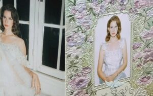 Lana Del Rey poses after revealing her upcoming albums Stove and Spyda.