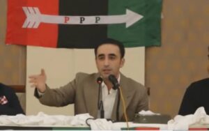 PPP Chairman Bilawal Bhutto Zardari addressing supporters ahead of the AJK general elections.
