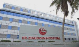 Healthcare experts participate in a World Hepatitis Day awareness programme at Dr Ziauddin Hospital in Karachi.