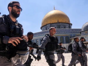 Al-Aqsa Mosque compound in occupied East Jerusalem amid heightened regional tensions.