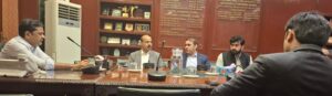 Karachi Price Control meeting chaired by Commissioner Syed Hassan Naqvi to review enforcement and anti-polio campaign.