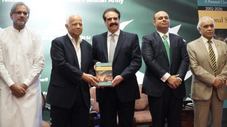 Ikram Sehgal and guests at the launch of National Security Strategy 2002–2026 in Islamabad.
