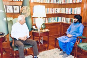 Governor Sindh Syed Muhammad Nehal Hashmi holds a meeting with transport sector representatives in Karachi.