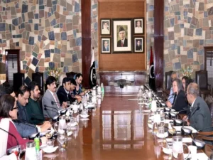 Sindh CM Murad Ali Shah meets World Bank officials to discuss the KWSSIP project in Karachi.
