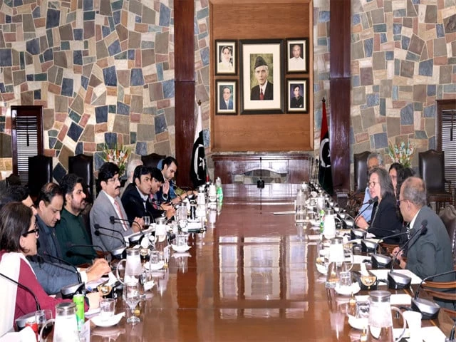 Sindh CM Murad Ali Shah meets World Bank officials to discuss the KWSSIP project in Karachi.