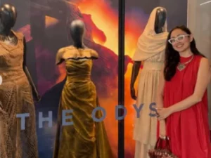 Pakistani artist Misha Japanwala created sculptural costume pieces for Lupita Nyong'o in Christopher Nolan's The Odyssey.