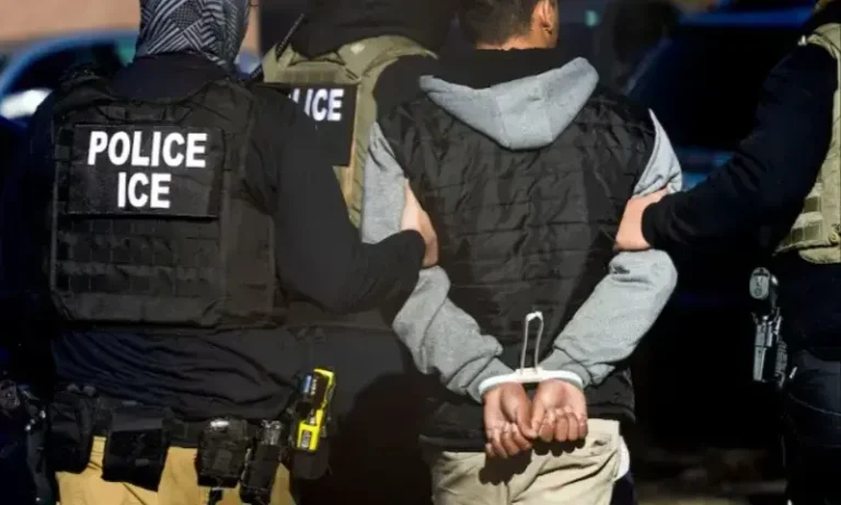 ICE immigration enforcement officers during the US immigration crackdown