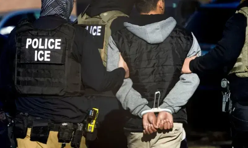 ICE immigration enforcement officers during the US immigration crackdown