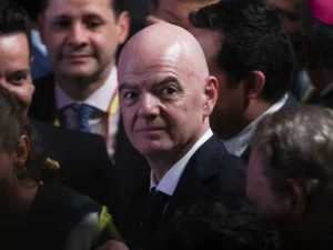 Qatar Football Association President Hamad bin Khalifa Al-Thani amid FIFA leadership dispute.