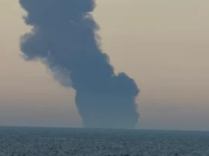 Commercial vessels transit the Strait of Hormuz amid ongoing Iran-US diplomatic negotiations.