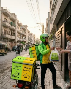 inDrive.Courier delivery service handling food and grocery orders in Pakistan