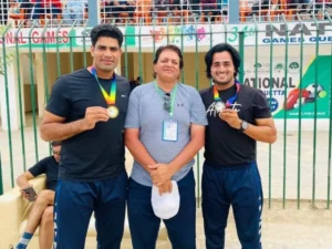 Pakistan javelin star Arshad Nadeem during a training session ahead of international competition