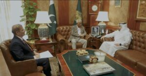 Sindh Governor Nihal Hashmi meets Qatar Consul General Naif Shaheen Al-Sulaiti in Karachi