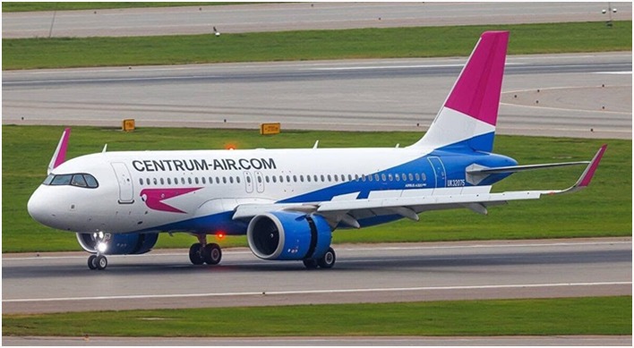 A Centrum Air aircraft operating the new direct Tashkent–Karachi route.