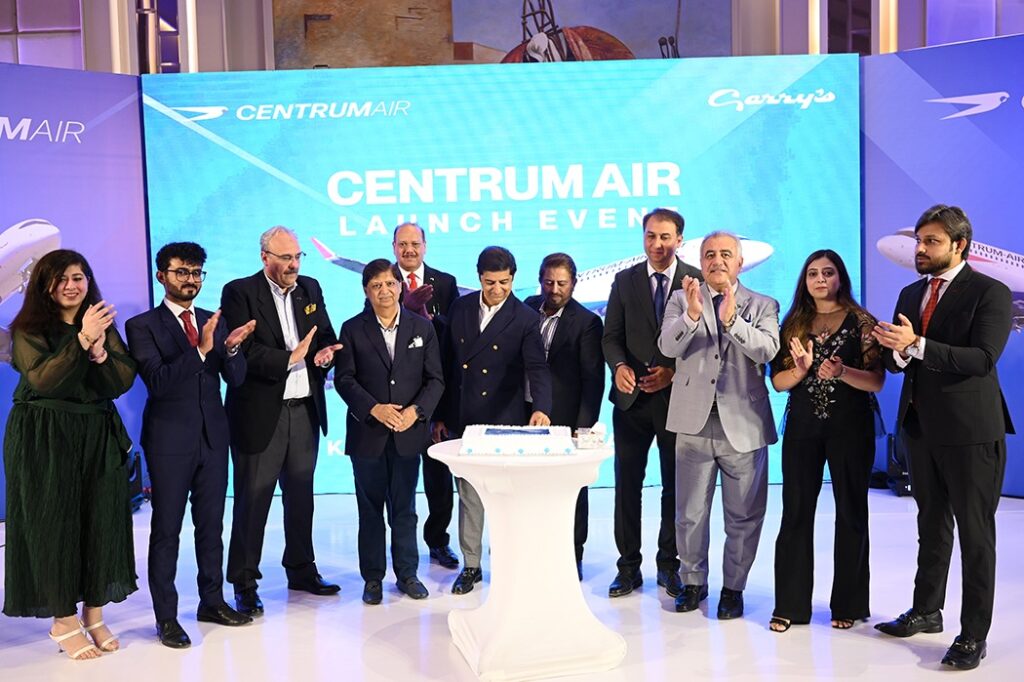 Gerry's Group and Centrum Air officials announce direct Karachi–Tashkent flights during the launch ceremony.