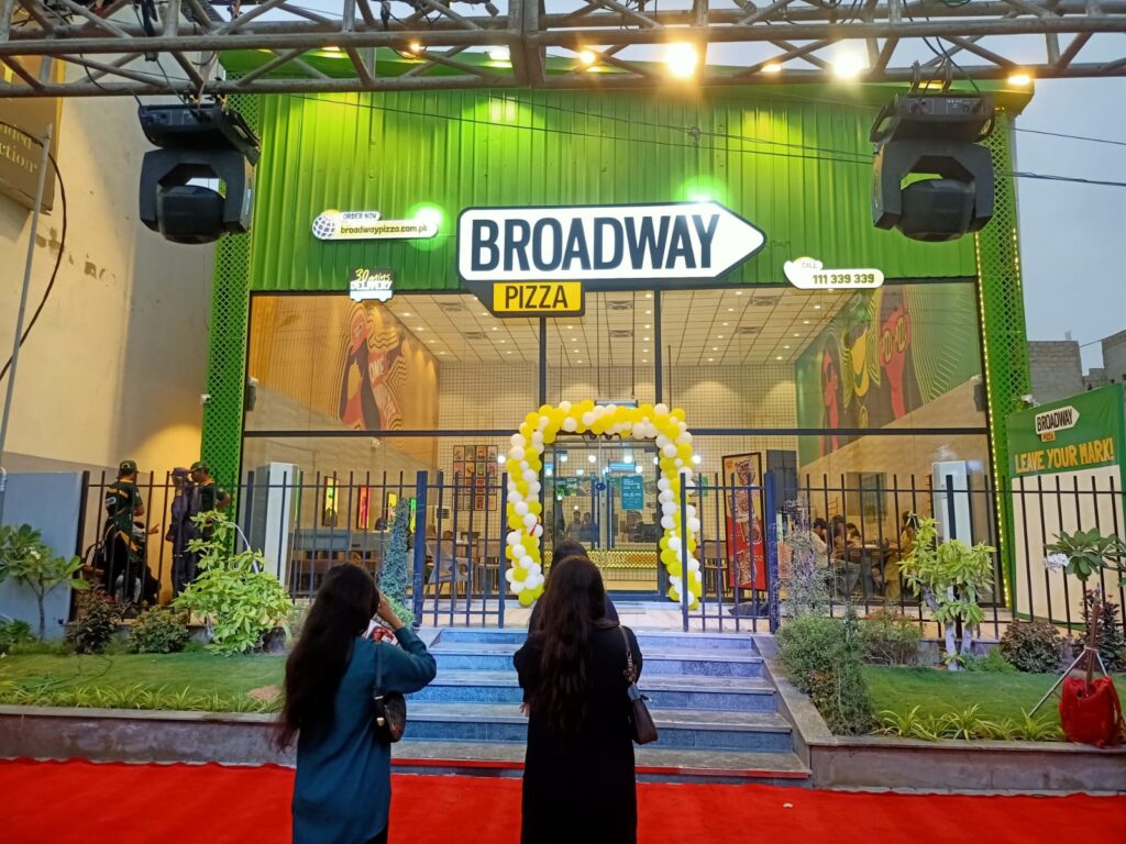 Broadway Pizza founder Javed Masood at the opening of the company's 82nd branch near Gulshan-e-Maymar.