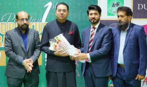 Rehan Hanif at the Furniture Trade Show 2026 closing ceremony in Karachi