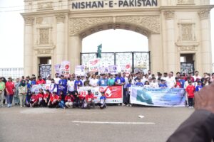 Rotary Karachi members and guests at the Walk a Cause awareness campaign.