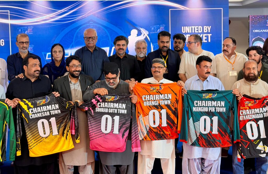 Nasir Hussain Shah at the Town Premier League launch ceremony in Karachi