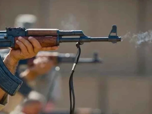 Police cordon off the site of a deadly Chandio community clash in Dadu