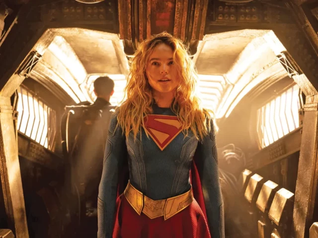 Milly Alcock in a scene from Supergirl during its theatrical release.