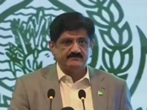 Sindh government meeting announcing the FRAMES facial recognition attendance system for public schools.