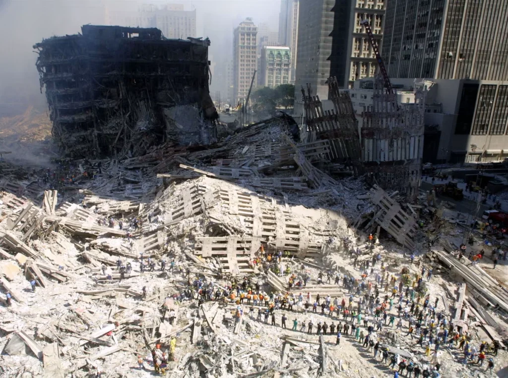 9/11 Memorial ceremony at Ground Zero in New York honouring victims of September 11 attacks and related illnesses.