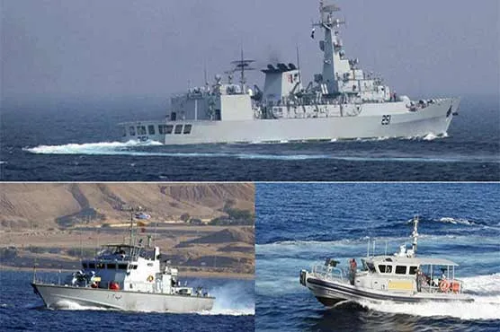 Pakistan Navy ships during maritime defence operations
