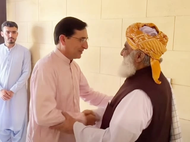 PTI Chairman Gohar Ali Khan meets JUI-F chief Fazlur Rehman ahead of the September 27 protest.