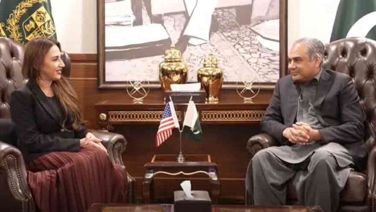 Mohsin Naqvi meets US Chargé d’Affaires Natalie Baker in Islamabad