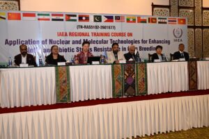 IAEA-PAEC climate-resilient crop breeding training course participants at NIAB Faisalabad