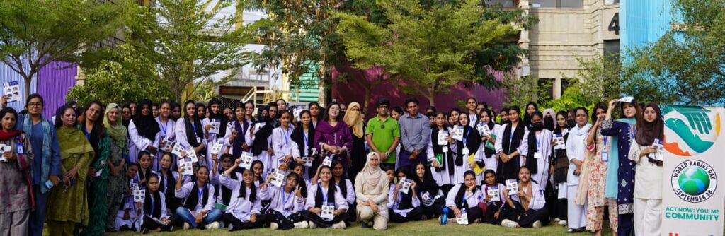 IHHN rabies awareness session at The Hunar Foundation in Pakistan