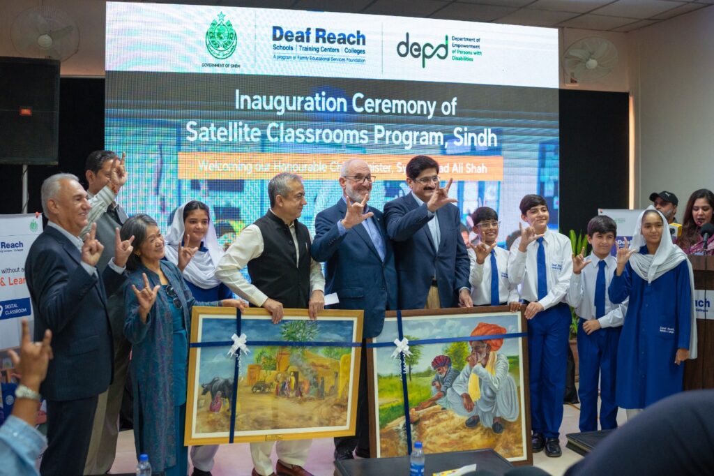Sindh CM Murad Ali Shah inaugurates Deaf Reach digital classrooms and satellite schools