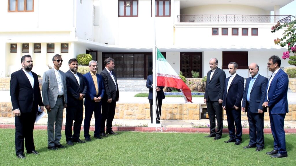 Iranian Consulate Karachi flag-hoisting ceremony for National Flag Day