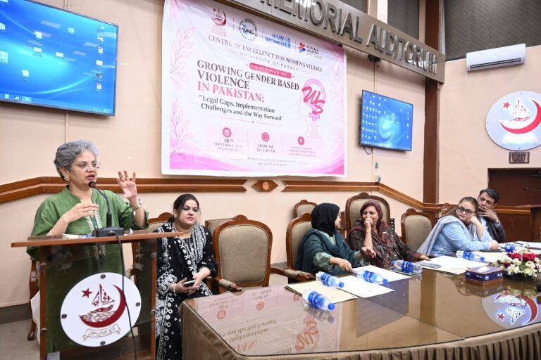 University of Karachi seminar on gender-based violence and legal challenges
