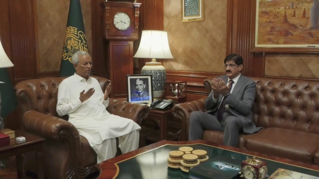 Murad Ali Shah meets Sindh Governor Nehal Hashmi at Governor House Karachi