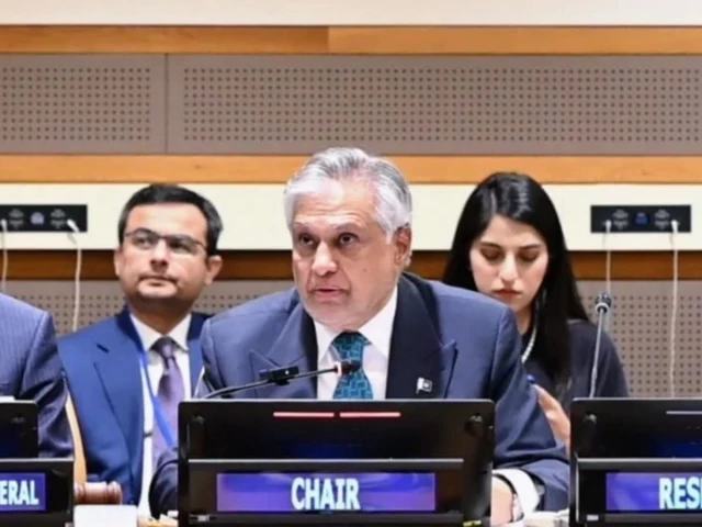 Ishaq Dar chairs ECO meeting in New York and discusses Afghanistan terrorism