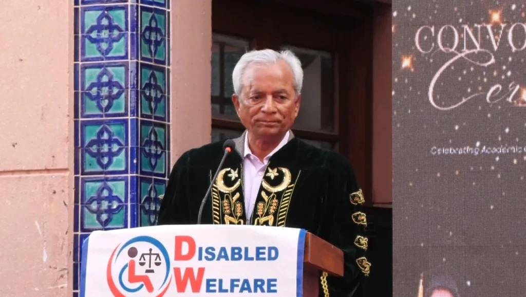 Sindh Governor Nihal Hashmi at Disabled Welfare Association convocation in Karachi