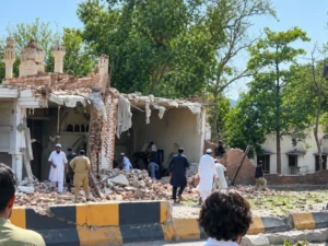 Rescue operation after Kohat Police Lines blast during Friday prayers