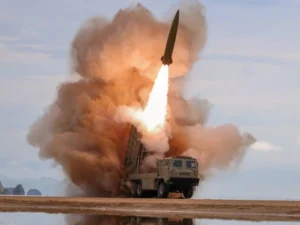 North Korean short-range ballistic missile launch toward the sea off the country’s east coast.
