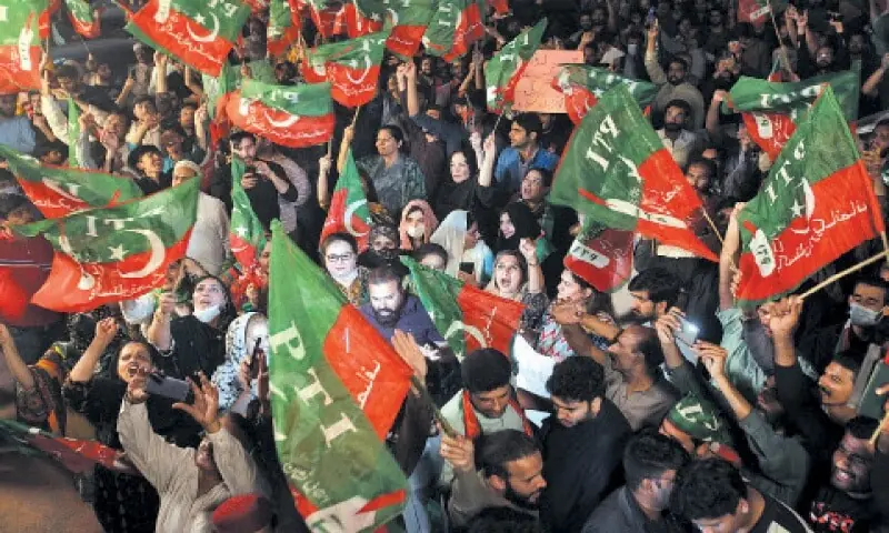 PTI MNA Shandana Gulzar addresses a press conference in Peshawar
