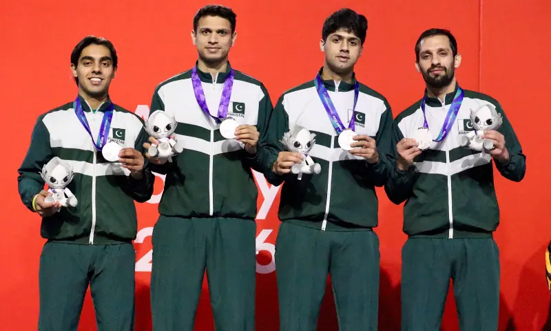 Pakistan athletes compete in squash and volleyball at Asian Games