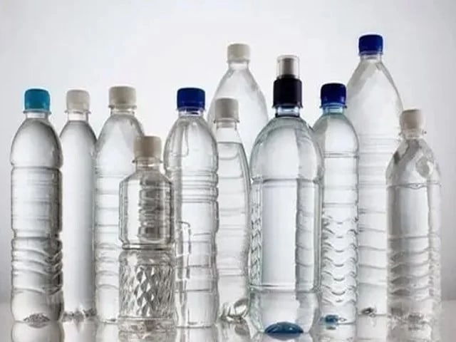 PET plastic beverage bottles amid a dispute over proposed packaging restrictions in Islamabad