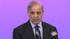 Shehbaz Sharif speaking at the inauguration of the National Technology Park in Islamabad