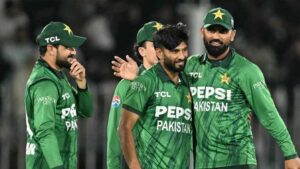 - Pakistan cricket team players during the second T20 International against Sri Lanka in Rawalpindi.